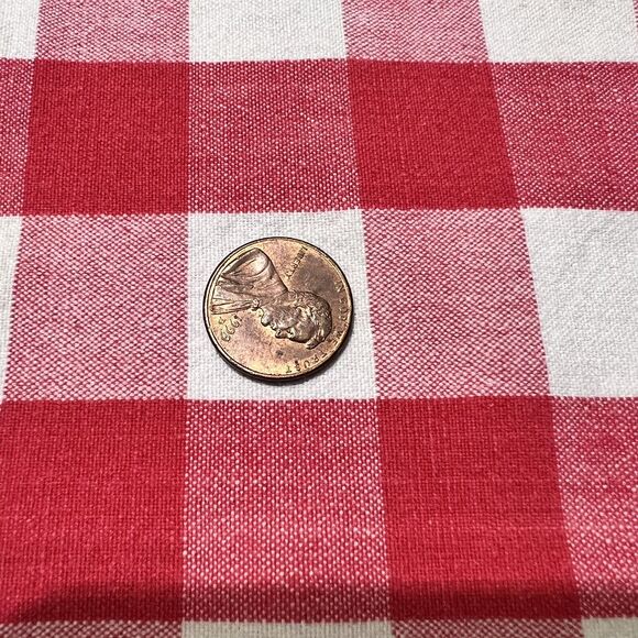 Red Gingham Napkins Set of 4 Tassel Edge Picnic Farmhouse Camping Cotton 16x16 - Picture 7 of 8